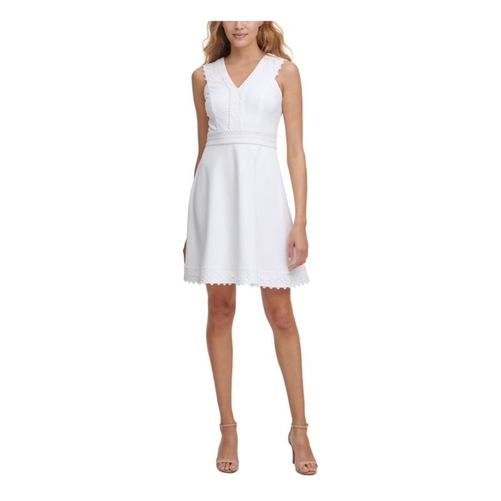 Elegant White Sleeveless Dress